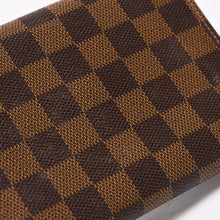 画像をギャラリービューアに読み込む, LOUIS VUITTON ルイヴィトン ポルトトレゾールエテュイパピエ 長財布 N61202 ダミエキャンバス ブラウン ゴールド金具 美品 中古 4b010897