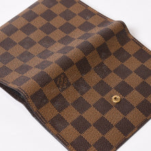 画像をギャラリービューアに読み込む, LOUIS VUITTON ルイヴィトン ポルトトレゾールエテュイパピエ 長財布 N61202 ダミエキャンバス ブラウン ゴールド金具 美品 中古 4b010897