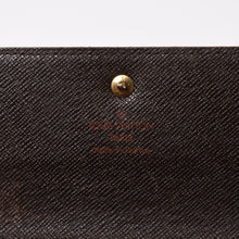 画像をギャラリービューアに読み込む, LOUIS VUITTON ルイヴィトン ポルトトレゾールエテュイパピエ 長財布 N61202 ダミエキャンバス ブラウン ゴールド金具 美品 中古 4b010897