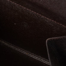 画像をギャラリービューアに読み込む, LOUIS VUITTON ルイヴィトン ポルトトレゾールエテュイパピエ 長財布 N61202 ダミエキャンバス ブラウン ゴールド金具 美品 中古 4b010897