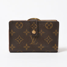 画像をギャラリービューアに読み込む, LOUIS VUITTON ルイヴィトン モノグラム ポルトフォイユエリーズ Wホック 二つ折り財布 M61674 ブラウン 美品 中古 4b014060