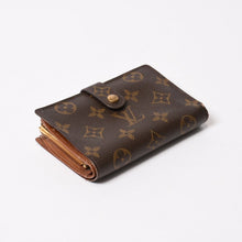 画像をギャラリービューアに読み込む, LOUIS VUITTON ルイヴィトン モノグラム ポルトフォイユエリーズ Wホック 二つ折り財布 M61674 ブラウン 美品 中古 4b014060