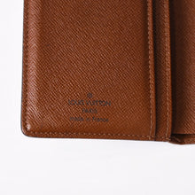 画像をギャラリービューアに読み込む, LOUIS VUITTON ルイヴィトン モノグラム ポルトフォイユエリーズ Wホック 二つ折り財布 M61674 ブラウン 美品 中古 4b014060
