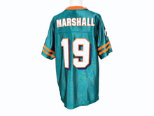 画像をギャラリービューアに読み込む, REEBOK NFL Dophins Marshall リーボック フットボール アメフト ゲームシャツ グリーン サイズ XL 美品中古 4b001404