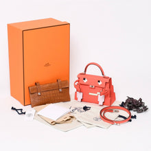 画像をギャラリービューアに読み込む, 新品未使用 HERMES エルメス ケリードール ピクト ローズテキサス×モーヴペール×ヴェールフィズ B刻印 中古 4b014051