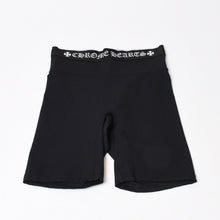画像をギャラリービューアに読み込む, 極美品 CHROME HEARTS クロムハーツ LOGO LEGGINGS ロゴ レギンス サイズM バイカーショーツ ブラック 中古 4b014052