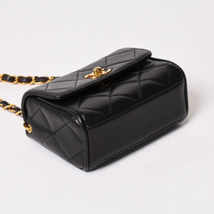 CHANEL Mini Mini Matelasse S Flap S Chain Shoulder Bag No. 3 Coco Mark Lambskin Gold Hardware Good Condition Used 4b014008