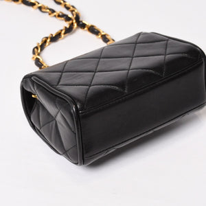 CHANEL Mini Mini Matelasse S Flap S Chain Shoulder Bag No. 3 Coco Mark Lambskin Gold Hardware Good Condition Used 4b014008