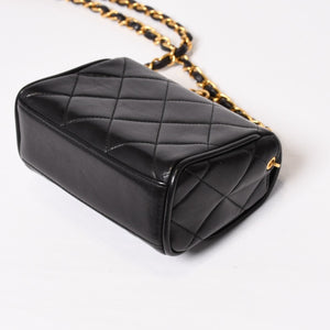 CHANEL Mini Mini Matelasse S Flap S Chain Shoulder Bag No. 3 Coco Mark Lambskin Gold Hardware Good Condition Used 4b014008