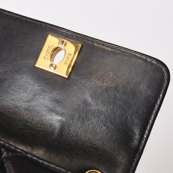 CHANEL Mini Mini Matelasse S Flap S Chain Shoulder Bag No. 3 Coco Mark Lambskin Gold Hardware Good Condition Used 4b014008
