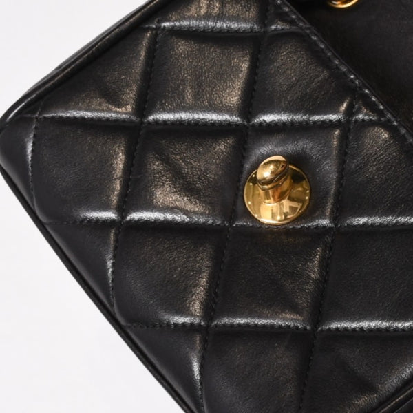 CHANEL Mini Mini Matelasse S Flap S Chain Shoulder Bag No. 3 Coco Mark Lambskin Gold Hardware Good Condition Used 4b014008
