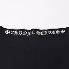 画像をギャラリービューアに読み込む, 極美品 CHROME HEARTS クロムハーツ LOGO LEGGINGS ロゴ レギンス サイズM バイカーショーツ ブラック 中古 4b014052