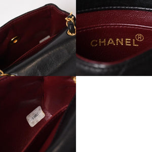 CHANEL Mini Mini Matelasse S Flap S Chain Shoulder Bag No. 3 Coco Mark Lambskin Gold Hardware Good Condition Used 4b014008