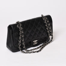 画像をギャラリービューアに読み込む, CHANEL シャネル マトラッセ25 Wフラップ Wチェーンショルダーバッグ 12番台 ココマーク キャビアスキン シルバー金具 美品 中古 4b014007