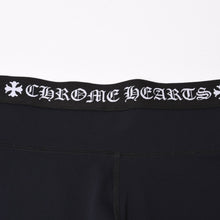 画像をギャラリービューアに読み込む, 極美品 CHROME HEARTS クロムハーツ LOGO LEGGINGS ロゴ レギンス サイズM バイカーショーツ ブラック 中古 4b014052