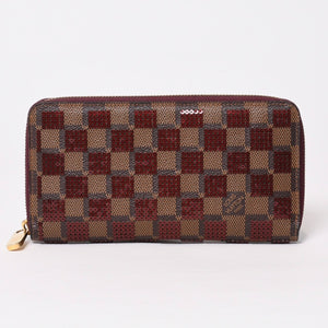 極美品 LOUIS VUITTON ルイヴィトン ジッピーウォレット 長財布 N63174 ダミエパイエット ゴールド金具 中古 4b013949