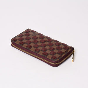 極美品 LOUIS VUITTON ルイヴィトン ジッピーウォレット 長財布 N63174 ダミエパイエット ゴールド金具 中古 4b013949
