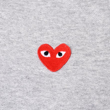 画像をギャラリービューアに読み込む, PLAY COMME des GARCONS コムデギャルソン ジップアップパーカー ハートロゴ カラーグレー 美品 中古 4b012664