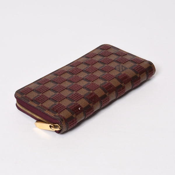 極美品 LOUIS VUITTON ルイヴィトン ジッピーウォレット 長財布 N63174 ダミエパイエット ゴールド金具 中古 4b013949