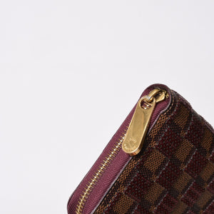 極美品 LOUIS VUITTON ルイヴィトン ジッピーウォレット 長財布 N63174 ダミエパイエット ゴールド金具 中古 4b013949