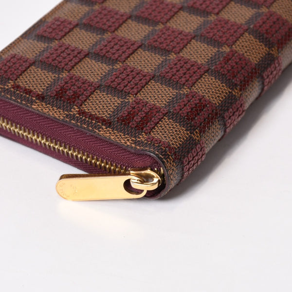 極美品 LOUIS VUITTON ルイヴィトン ジッピーウォレット 長財布 N63174 ダミエパイエット ゴールド金具 中古 4b013949
