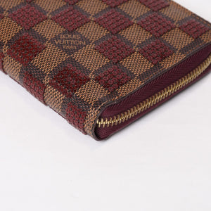 極美品 LOUIS VUITTON ルイヴィトン ジッピーウォレット 長財布 N63174 ダミエパイエット ゴールド金具 中古 4b013949