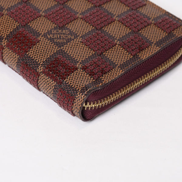 極美品 LOUIS VUITTON ルイヴィトン ジッピーウォレット 長財布 N63174 ダミエパイエット ゴールド金具 中古 4b013949