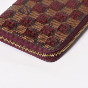 極美品 LOUIS VUITTON ルイヴィトン ジッピーウォレット 長財布 N63174 ダミエパイエット ゴールド金具 中古 4b013949