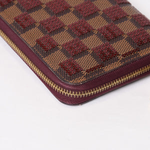 極美品 LOUIS VUITTON ルイヴィトン ジッピーウォレット 長財布 N63174 ダミエパイエット ゴールド金具 中古 4b013949