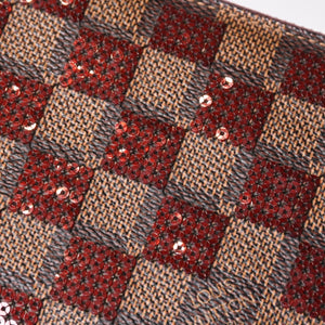 極美品 LOUIS VUITTON ルイヴィトン ジッピーウォレット 長財布 N63174 ダミエパイエット ゴールド金具 中古 4b013949