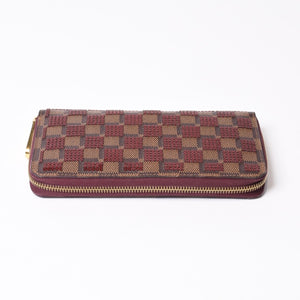 極美品 LOUIS VUITTON ルイヴィトン ジッピーウォレット 長財布 N63174 ダミエパイエット ゴールド金具 中古 4b013949