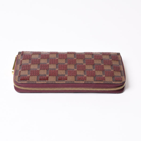 極美品 LOUIS VUITTON ルイヴィトン ジッピーウォレット 長財布 N63174 ダミエパイエット ゴールド金具 中古 4b013949