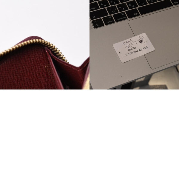 極美品 LOUIS VUITTON ルイヴィトン ジッピーウォレット 長財布 N63174 ダミエパイエット ゴールド金具 中古 4b013949
