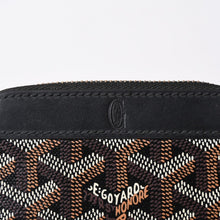 画像をギャラリービューアに読み込む, 極美品 GOYARD ゴヤール マティニョンPM カードケース コインケース ゴヤールディンキャンバス レザー ブラック シルバー金具 中古 4b014113