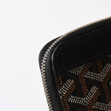 画像をギャラリービューアに読み込む, 極美品 GOYARD ゴヤール マティニョンPM カードケース コインケース ゴヤールディンキャンバス レザー ブラック シルバー金具 中古 4b014113