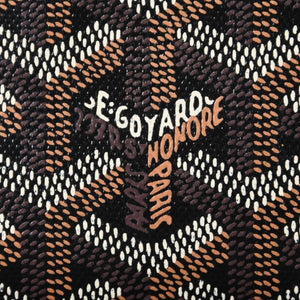 極美品 GOYARD ゴヤール マティニョンPM カードケース コインケース ゴヤールディンキャンバス レザー ブラック シルバー金具 中古 4b014113