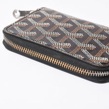 画像をギャラリービューアに読み込む, 極美品 GOYARD ゴヤール マティニョンPM カードケース コインケース ゴヤールディンキャンバス レザー ブラック シルバー金具 中古 4b014113