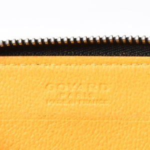 極美品 GOYARD ゴヤール マティニョンPM カードケース コインケース ゴヤールディンキャンバス レザー ブラック シルバー金具 中古 4b014113