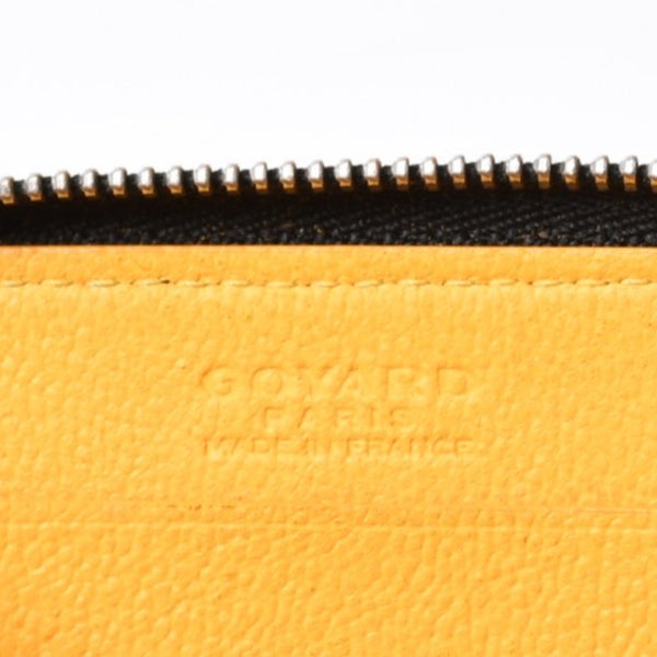 極美品 GOYARD ゴヤール マティニョンPM カードケース コインケース ゴヤールディンキャンバス レザー ブラック シルバー金具 中古 4b014113