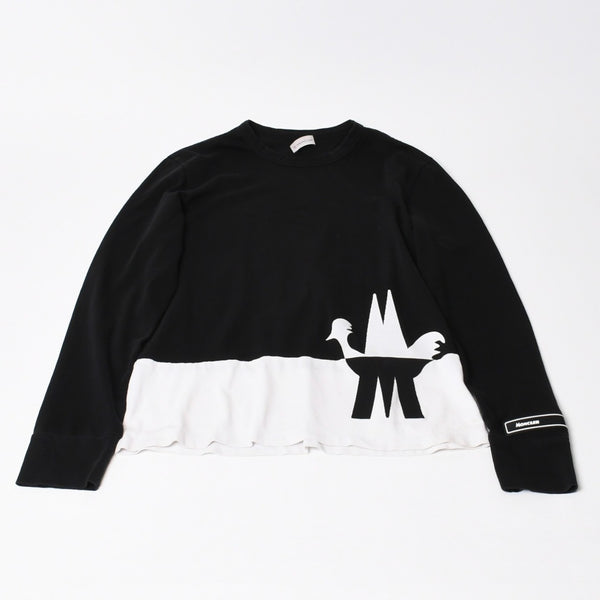 MONCLER Long T-shirt Men's Brand Logo Cotton Size SF10918D70020 8390T Good Condition Used 4b014061