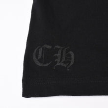 画像をギャラリービューアに読み込む, 極美品 CHROME HEARTS クロムハーツ 長袖Tシャツ サイズM オールドイングリッシュ ネックロゴ ブラック 中古 4b014015