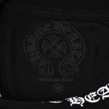 画像をギャラリービューアに読み込む, 極美品 CHROME HEARTS クロムハーツ 長袖Tシャツ サイズM オールドイングリッシュ ネックロゴ ブラック 中古 4b014015