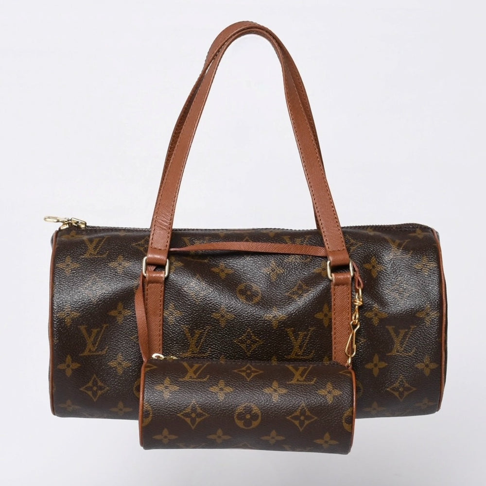LOUIS VUITTON Papillon 30 Handbag M51365 Monogram PVC Leather Brown Gold Hardware Good Condition Used 4b014064