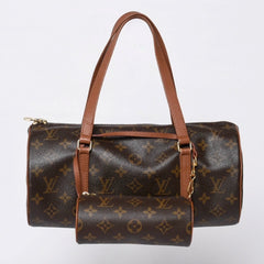 LOUIS VUITTON ルイヴィトン パピヨン30 ハンドバッグ M51365 モノグラム PVC レザー ブラウン ゴールド金具 美品 中古 4b014064