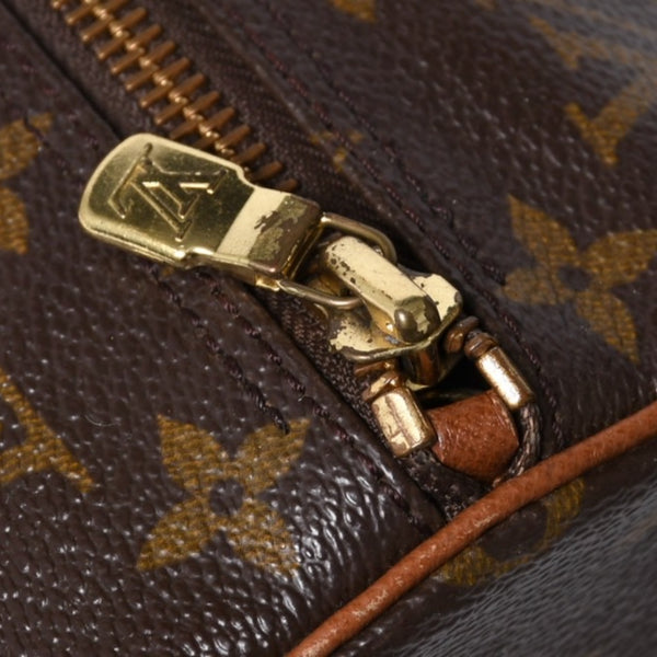 LOUIS VUITTON ルイヴィトン パピヨン30 ハンドバッグ M51365 モノグラム PVC レザー ブラウン ゴールド金具 美品 中古 4b014064