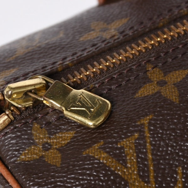 LOUIS VUITTON ルイヴィトン パピヨン30 ハンドバッグ M51365 モノグラム PVC レザー ブラウン ゴールド金具 美品 中古 4b014064