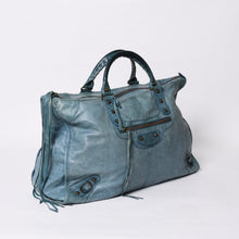 画像をギャラリービューアに読み込む, BALENCIAGA バレンシアガ Le City First ル シティ バッグ 超希少 ターコイズブル― 110506213048 美品 中古 4b014158