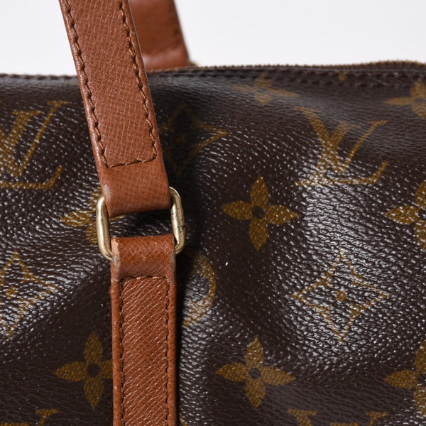 LOUIS VUITTON ルイヴィトン パピヨン30 ハンドバッグ M51365 モノグラム PVC レザー ブラウン ゴールド金具 美品 中古 4b014064