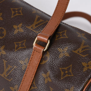 LOUIS VUITTON ルイヴィトン パピヨン30 ハンドバッグ M51365 モノグラム PVC レザー ブラウン ゴールド金具 美品 中古 4b014064