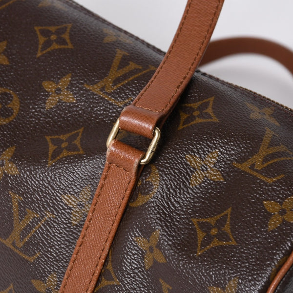 LOUIS VUITTON ルイヴィトン パピヨン30 ハンドバッグ M51365 モノグラム PVC レザー ブラウン ゴールド金具 美品 中古 4b014064